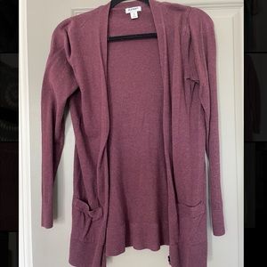 Darker red long cardigan